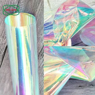 Helder Transparant Pvc Holografische Diy Ambachten Multicolor Stof Vinyl Film Voor Diy Schoenen Tassen Handtas Handgemaakte Caft Levert 2