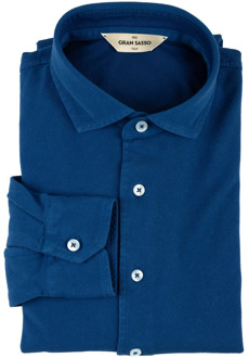 Heldere Blauwe Overhemd Gran Sasso , Blue , Heren - 2Xl,L,M