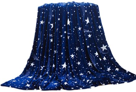 Heldere Sterren Sprei Deken Fleece Deken Hoge Dichtheid Super Zachte Flanellen Deken Om Op Voor Sofa/Bed/Auto draagbare # G30 100x150CM