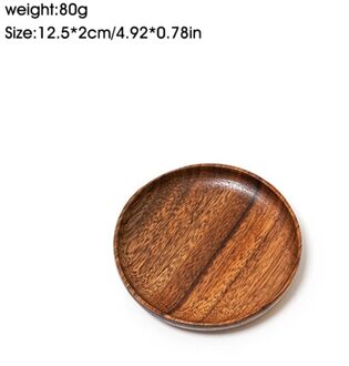 Hele Hout Lovesickness Hout Massief Houten Pan Plaat Fruit Gerechten Schotel Thee Dienblad Dessert Diner Plaat Ronde Vorm Servies 12.5cm