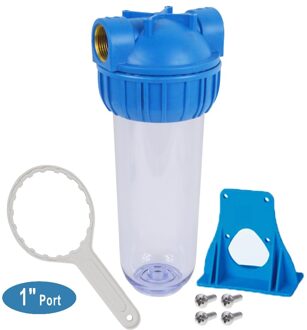 Hele Huis Filter Behuizing 10 "Size, 1-Inch Inlet & Outlet Inclusief Schroeven, beugel En Moersleutel-Clear Body