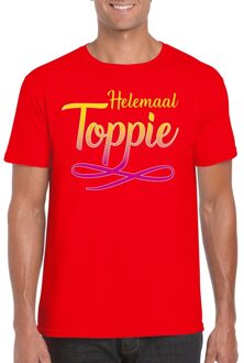 Helemaal Toppie t-shirt rood heren S