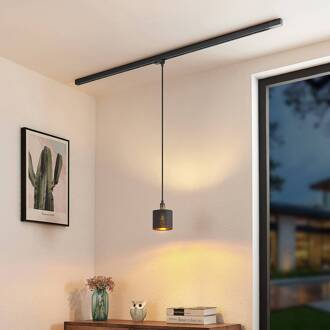 Heleni hanglamp rail zwartgoud 12cm zandzwart, goud