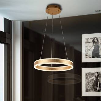 Helia LED hanglamp, goudkleurig, Ø 50 cm, metaal
