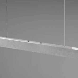 Helios LED hanglamp, aluminium, in hoogte verstelbaar, dimbaar, CCT geborsteld aluminium