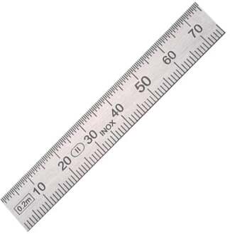 Helios Preisser Stalen liniaal | lengte 1000 mm | staal buigzaam | verdeling B = mm/1/2 mm | 1 stuk - 0460229