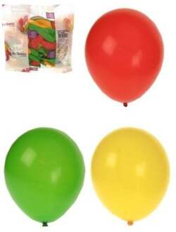 Helium ballonnen rood geel groen 50 stuks