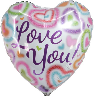 Heliumballon Hart love you