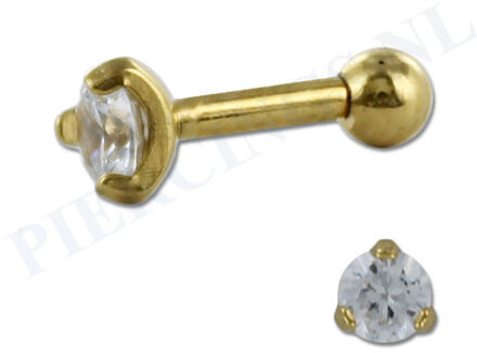 Helix goud kleur met kristal