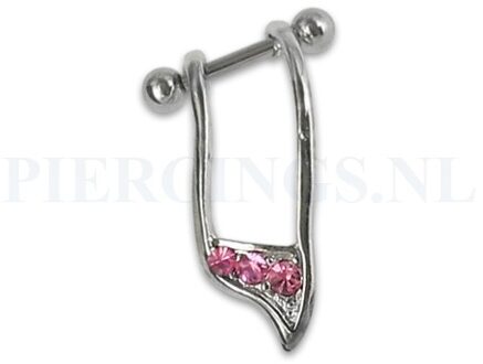 Helix links hanger roze