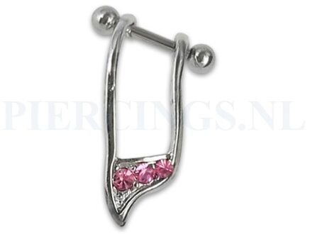 Helix rechts hanger roze