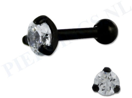 Helix zwart met kristal