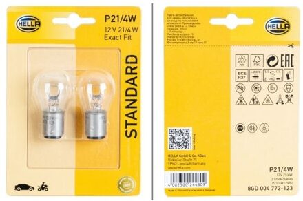 Hella Standard P21/4W 12V4W (2 stuks) 8GD004772123