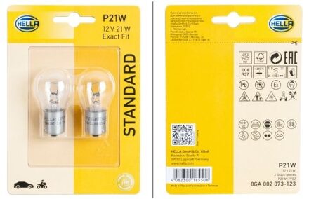 Hella Standard P21W, 12V21W (2 stuks) 8GA002073123