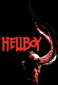 Hellboy Profile Men's T-Shirt - Black - 5XL Zwart