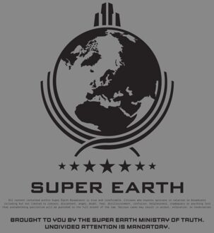 Helldivers II Super Earth Unisex T-Shirt - Grey - XS Grijs