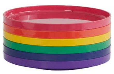 Heller Max Borden set 6-delig - Ø190mm - H 19mm - Regenboog Multicolor