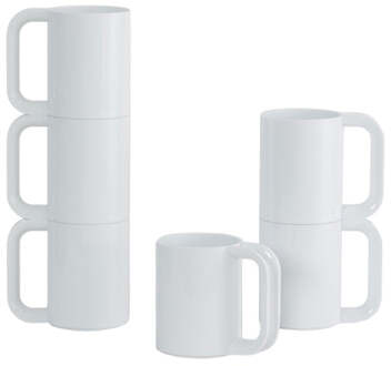 Heller Max Mokken set 6-delig - Ø73mm - H 108mm - Wit