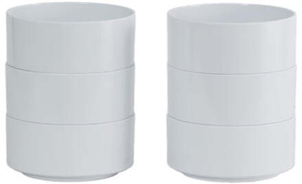 Heller Max Schalen set 6-delig - Ø127mm - H 57mm - Wit