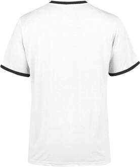 Hellfire Club Unisex Ringer T-Shirt - Wit/Zwart - XL - White/Black