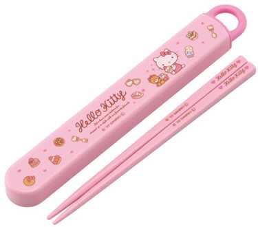Hello Kitty Chopsticks with Box Sweety pink 16 cm