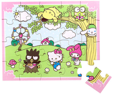 Hello Kitty Houten puzzel, 20 stukjes Kleurrijk