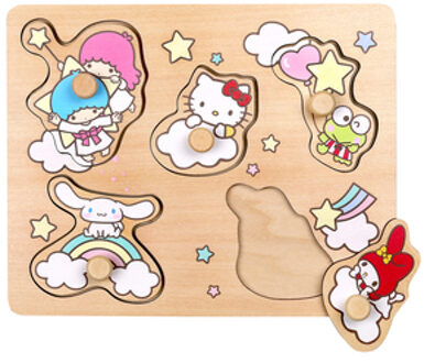 Hello Kitty Houten puzzel, 5 stukjes Kleurrijk