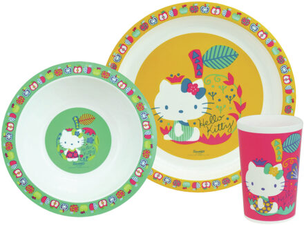 Hello Kitty Kinder ontbijt set Hello Kitty 3-delig van kunststof