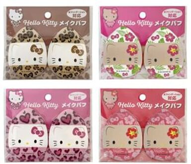 Hello Kitty Makeup Puff (Set of 2) Hawaiian (Puff size: W50×H65mm / 2 pcs)