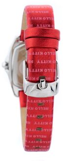 Hello Kitty Rode Leren Armband Horloge Rood - One Size
