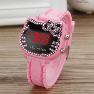 Hello Kitty Watch Kids Women Led Electronic Watches Gifts Girls Cute Children's Cartoon Sport Wrist Watch for Kids Clock