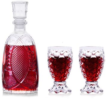 Hellodream Luxe Loodvrij Vis Vormige Whisky Karaf Set Met 2 Stuks Whiskey Glas Voor Alcohol Bourbon Scotch 3Pcs Set