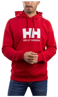 Helly Hansen Hoodie met logo Helly Hansen , Red , Heren - 2Xl,Xl,L,S