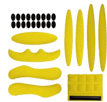 Helm Padding Kit 27Pcs Fiets Vervanging Universele Foam Pads Set Voor Bike Motorcycle Fietshelm geel