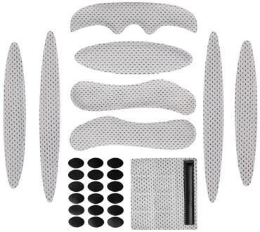Helm Padding Kit 27Pcs Fiets Vervanging Universele Foam Pads Set Voor Bike Motorcycle Fietshelm grijs