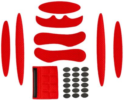Helm Padding Kit 27Pcs Fiets Vervanging Universele Foam Pads Set Voor Bike Motorcycle Fietshelm rood