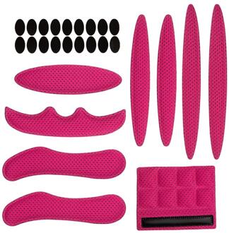 Helm Padding Kit 27Pcs Fiets Vervanging Universele Foam Pads Set Voor Bike Motorcycle Fietshelm roze