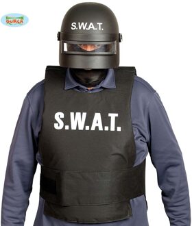 helm S.W.A.T. Police heren zwart one-size