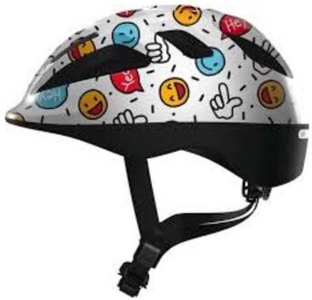 Helm Smooty 2.0 Wit smiley S 45-50 cm