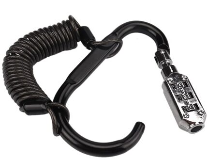 Helm Vergrendeling Karabijnhaak Anti-Diefstal Fiets Motorhelm Lock Met Resettable Code Pin Lente Combinatie Lock