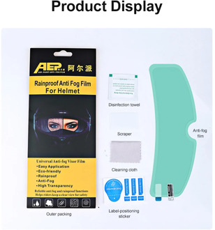 Helmet Lens Sticker Anti-fog Film Universal Clear Visor Lens Sticker Motorcycle Interior Accessories Generic