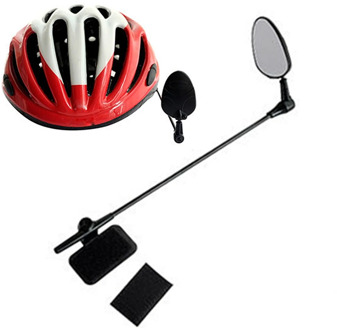 Helmet Mounted Rear View Mirror Cycling Accessory 360 Rotation Universal Flat Lightweight Mountain Bike Helmet Mirror