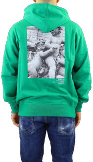 Helmut Lang Heren viena postcard hoodie Groen