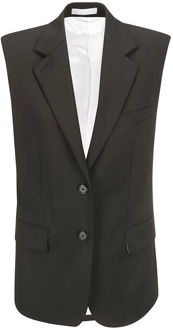Helmut Lang Stijlvolle Blazer Vest voor Vrouwen Helmut Lang , Black , Dames - 2XS