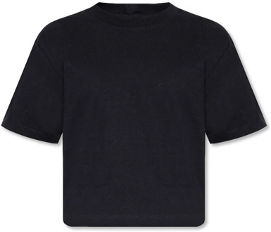 Helmut Lang T-shirt met logo Helmut Lang , Black , Dames - M,Xs