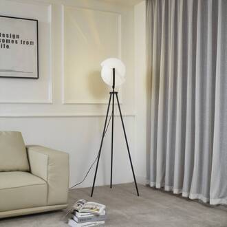 Helva vloerlamp, 150 cm, wit/zwart, draaibaar wit, zwart