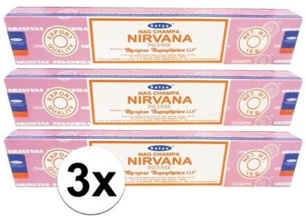 HEM 3x Nag Champa wierook Nirvana 15 gram - Action products