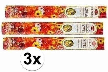 HEM 3x pakje wierook stokjes Precious Flowers - Action products