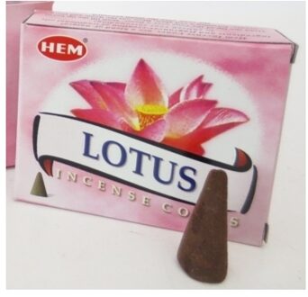 HEM 4x Pakjes wierook met 10 kegeltjes Lotus - 40 wierook kegels