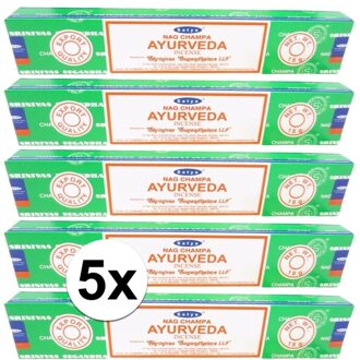 HEM 5x Nag Champa wierook Ayurveda 15 gram - Wierookstokjes